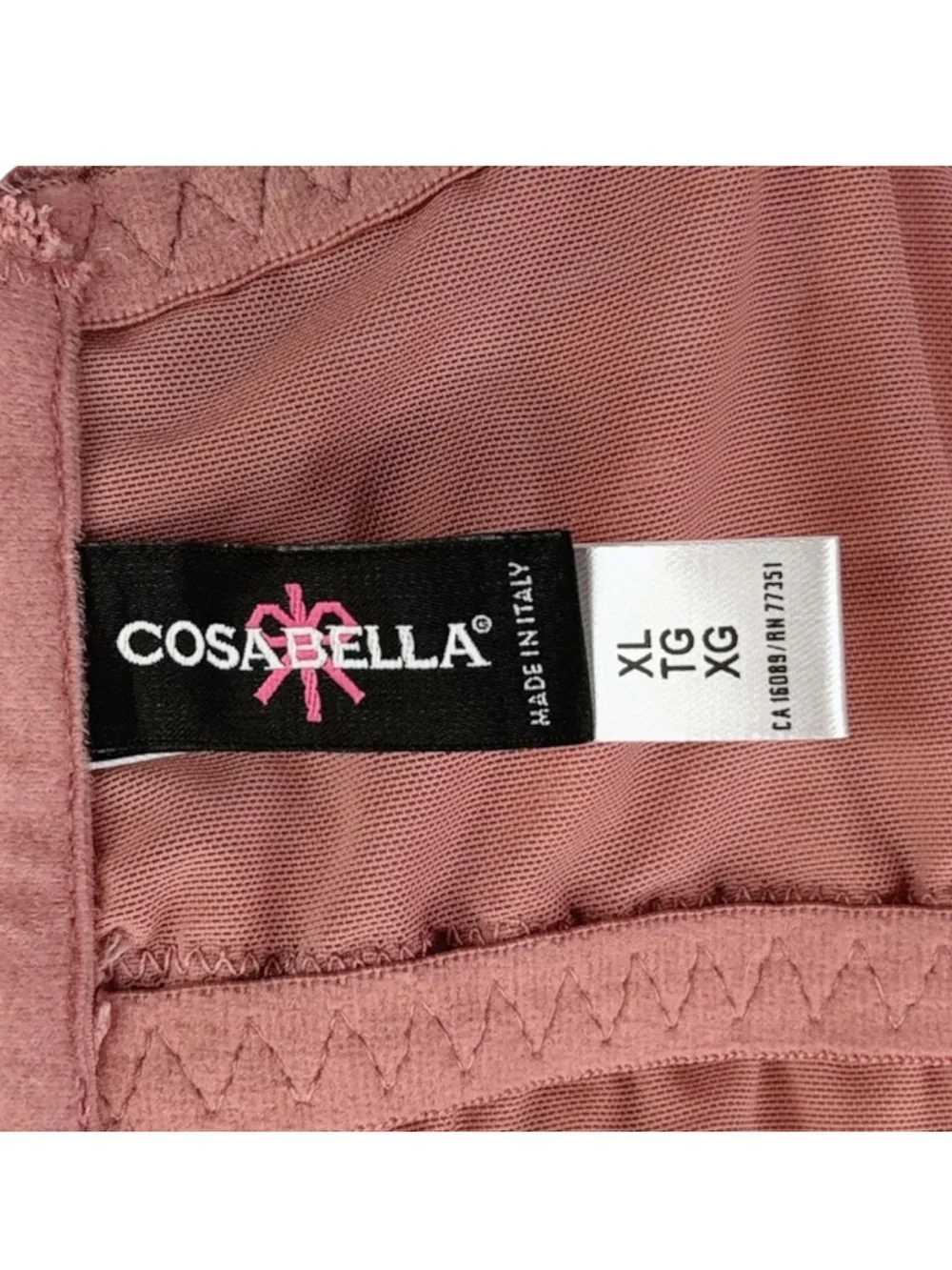 Cosabella Never Say Never Curvy Plungie Longline Bralette sz XL * Mauve Pink